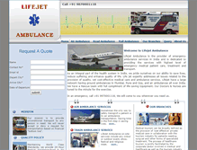 Tablet Screenshot of lifejetambulance.com